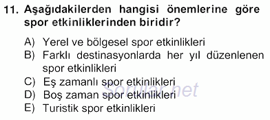 Etkinlik Yönetimi 2012 - 2013 Ara Sınavı 11.Soru