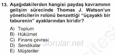 Etkinlik Yönetimi 2012 - 2013 Ara Sınavı 13.Soru