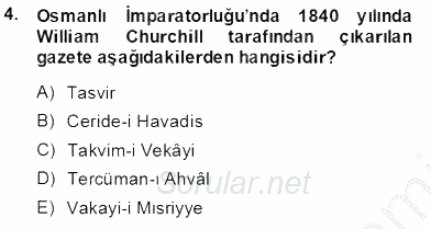 Toplum ve İletişim 2013 - 2014 Tek Ders Sınavı 4.Soru