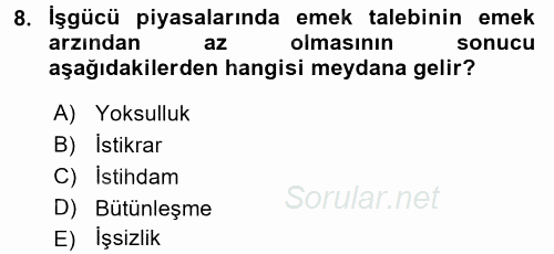 Yeni Teknolojiler ve Çalışma Hayatı 2016 - 2017 3 Ders Sınavı 8.Soru