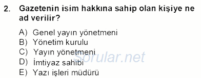 Haber Toplama Teknikleri 2013 - 2014 Dönem Sonu Sınavı 2.Soru