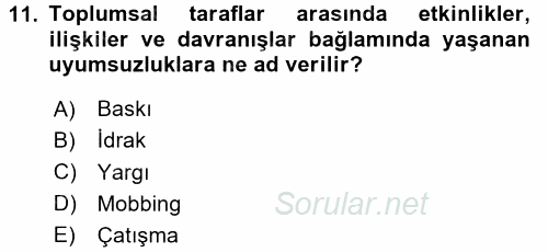 Etkili İletişim Teknikleri 2015 - 2016 Ara Sınavı 11.Soru