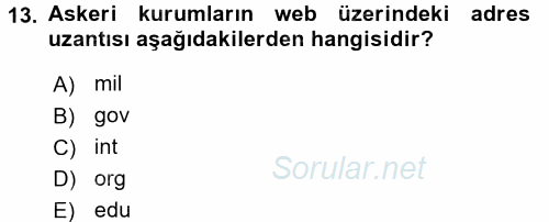 Etkili İletişim Teknikleri 2015 - 2016 Ara Sınavı 13.Soru