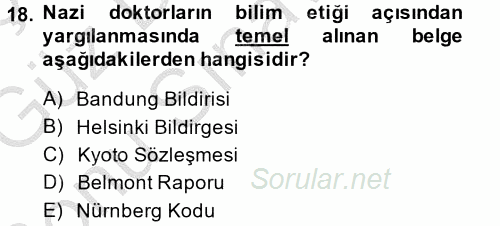 Sosyal Bilimlerde Araştırma Yöntemleri 2014 - 2015 Dönem Sonu Sınavı 18.Soru