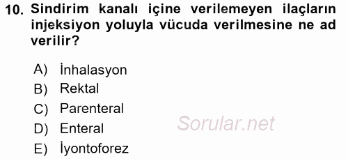 Temel Sağlık Hizmetleri 2017 - 2018 3 Ders Sınavı 10.Soru