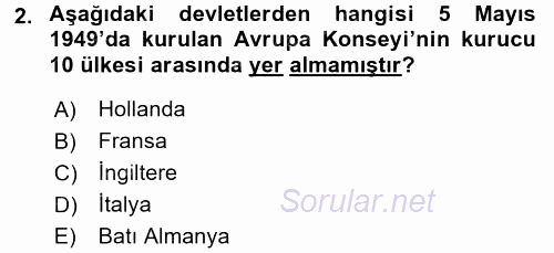 Uluslararası Örgütler 2017 - 2018 Dönem Sonu Sınavı 2.Soru Uluslararası Örgütler 2017 - 2018 Dönem Sonu Sınavı 2.Soru