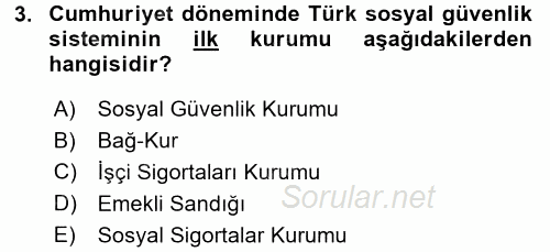 Türkiye Ekonomisi 2017 - 2018 Ara Sınavı 3.Soru