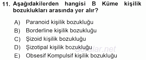 Çatışma ve Stres Yönetimi 2 2015 - 2016 Dönem Sonu Sınavı 11.Soru