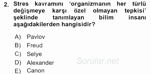 Çatışma ve Stres Yönetimi 2 2015 - 2016 Dönem Sonu Sınavı 2.Soru
