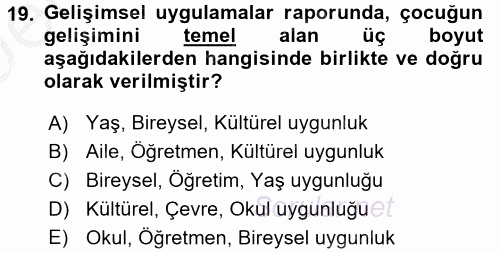 Çocuk, Bilim Ve Teknoloji 2016 - 2017 3 Ders Sınavı 19.Soru