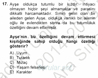 Eğitim Psikolojisi 2014 - 2015 Ara Sınavı 17.Soru Eğitim Psikolojisi 2014 - 2015 Ara Sınavı 17.Soru