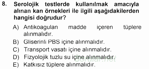 Viroloji 2012 - 2013 Dönem Sonu Sınavı 8.Soru