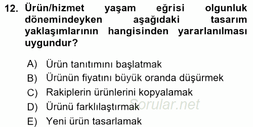 Hizmet Tasarımı 2015 - 2016 Ara Sınavı 12.Soru