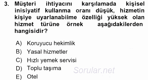 Hizmet Tasarımı 2015 - 2016 Ara Sınavı 3.Soru