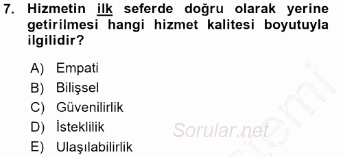 Hizmet Tasarımı 2015 - 2016 Ara Sınavı 7.Soru