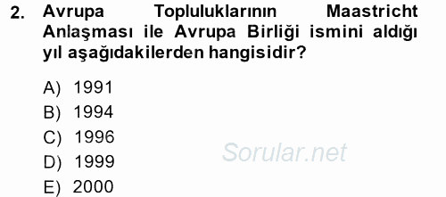 Uluslararası İlişkiler Kuramları 2 2014 - 2015 Ara Sınavı 2.Soru