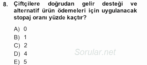 Vergi Uygulamaları 2013 - 2014 Ara Sınavı 8.Soru