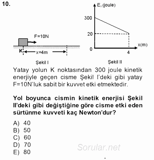 Teknolojinin Bilimsel İlkeleri 1 2014 - 2015 Dönem Sonu Sınavı 10.Soru