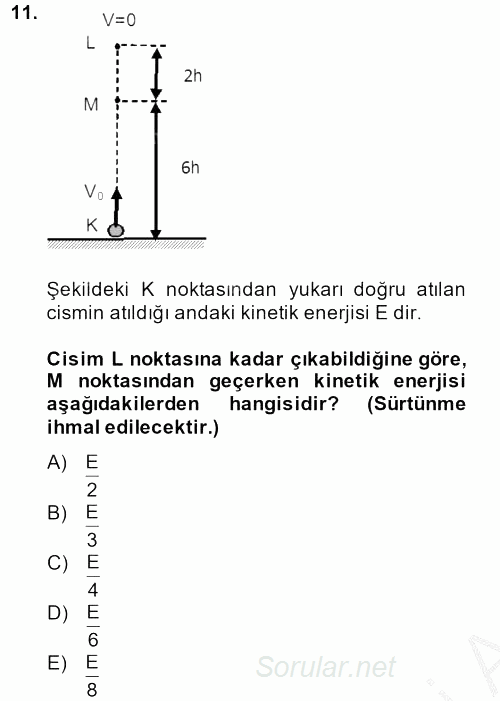 Teknolojinin Bilimsel İlkeleri 1 2014 - 2015 Dönem Sonu Sınavı 11.Soru