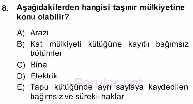 İşletme Hukuku 2013 - 2014 Ara Sınavı 8.Soru