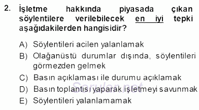 Yatırımcı İlişkileri Yönetimi 2014 - 2015 Dönem Sonu Sınavı 2.Soru