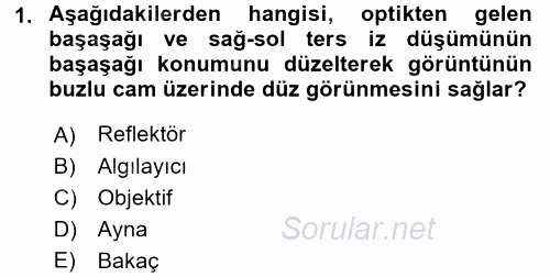 Sayısal Fotoğraf Makineleri 2016 - 2017 Dönem Sonu Sınavı 1.Soru