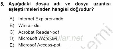 Bilgisayar 1 2015 - 2016 Ara Sınavı 5.Soru