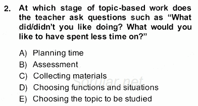 Çocuklara Yabancı Dil Öğretimi 2 2013 - 2014 Ara Sınavı 2.Soru