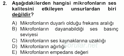 Videonun Kullanım Alanları 2012 - 2013 Dönem Sonu Sınavı 2.Soru