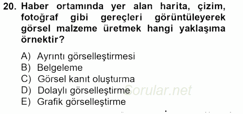 Videonun Kullanım Alanları 2012 - 2013 Dönem Sonu Sınavı 20.Soru