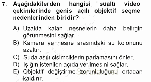 Videonun Kullanım Alanları 2012 - 2013 Dönem Sonu Sınavı 7.Soru