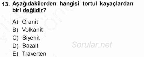 Okulöncesinde Fen Eğitimi 2013 - 2014 Ara Sınavı 13.Soru