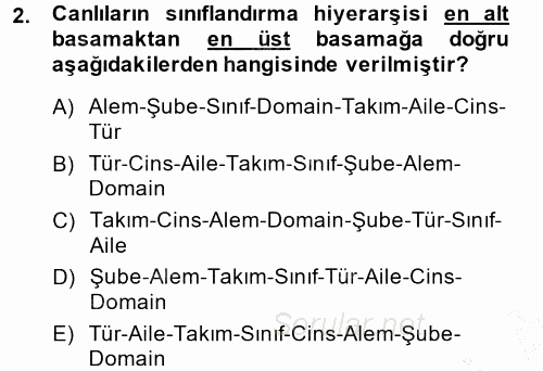Okulöncesinde Fen Eğitimi 2013 - 2014 Ara Sınavı 2.Soru