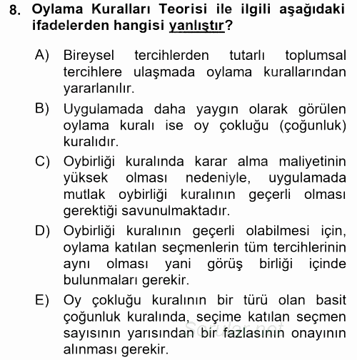 Kamu Ekonomisi 2 2015 - 2016 Ara Sınavı 8.Soru