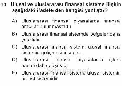 Spor Finansmanı 2015 - 2016 Ara Sınavı 10.Soru