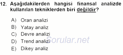 Spor Finansmanı 2015 - 2016 Ara Sınavı 12.Soru