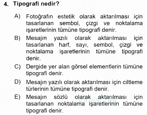 İletişim Ortamları Tasarımı 2015 - 2016 Dönem Sonu Sınavı 4.Soru