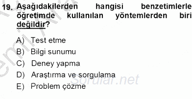 Okulöncesinde Öğretim Teknolojileri Ve Materyal Tasarımı 2013 - 2014 Ara Sınavı 19.Soru