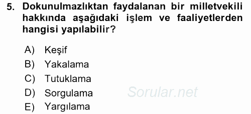 Ceza Muhakemesi Hukuku 2016 - 2017 Ara Sınavı 5.Soru