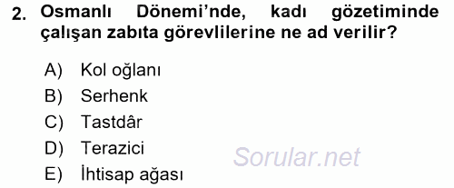 Gıda Mevzuatı ve Kalite Yönetimi 2016 - 2017 Dönem Sonu Sınavı 2.Soru