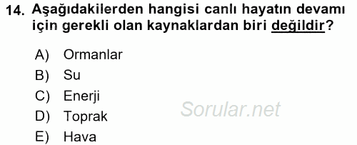 Tüketim Bilinci ve Bilinçli Tüketici 2015 - 2016 Tek Ders Sınavı 14.Soru