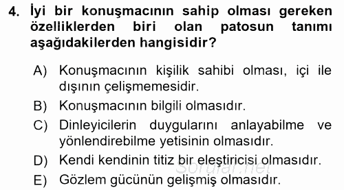 İletişim Bilgisi 2016 - 2017 Ara Sınavı 4.Soru