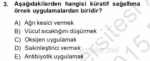 Temel Klinik Bilgisi 2014 - 2015 Ara Sınavı 3.Soru