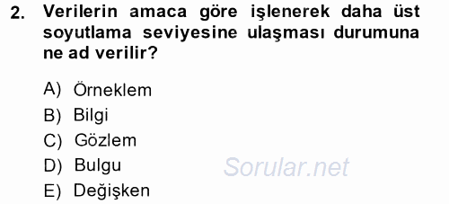 İletişim Araştırmaları 2014 - 2015 Ara Sınavı 2.Soru