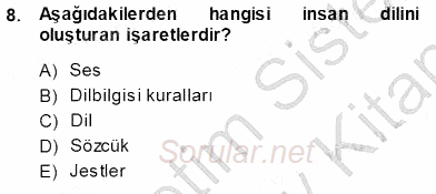 Mesleki Yazışmalar 2013 - 2014 Ara Sınavı 8.Soru