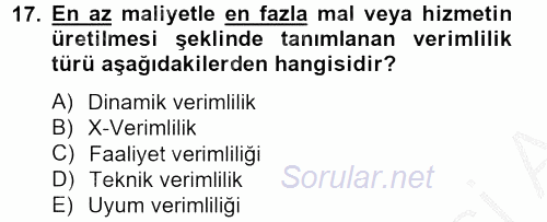 Özel Güvenlik Hizmetlerinde Güvenlik Önlemleri 2012 - 2013 Ara Sınavı 17.Soru