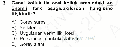 Özel Güvenlik Hizmetlerinde Güvenlik Önlemleri 2012 - 2013 Ara Sınavı 3.Soru