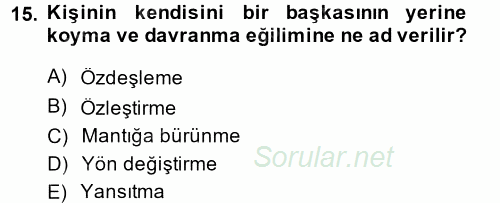 Halkla İlişkiler Ve İletişim 2013 - 2014 Ara Sınavı 15.Soru