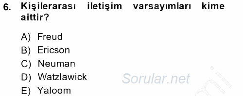 Halkla İlişkiler Ve İletişim 2013 - 2014 Ara Sınavı 6.Soru
