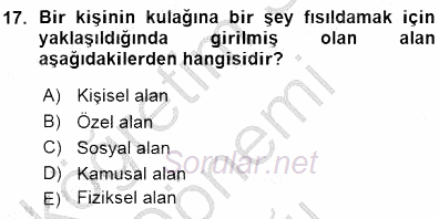 İletişim Bilgisi 2015 - 2016 Ara Sınavı 17.Soru